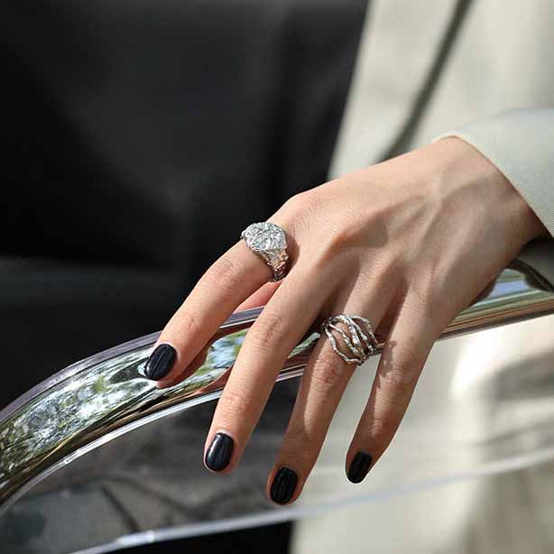 Lovcia Irregular Hollow Multi Layer Adjustable Ring Gold-Rings-Yellow Gold-Yellow Gold