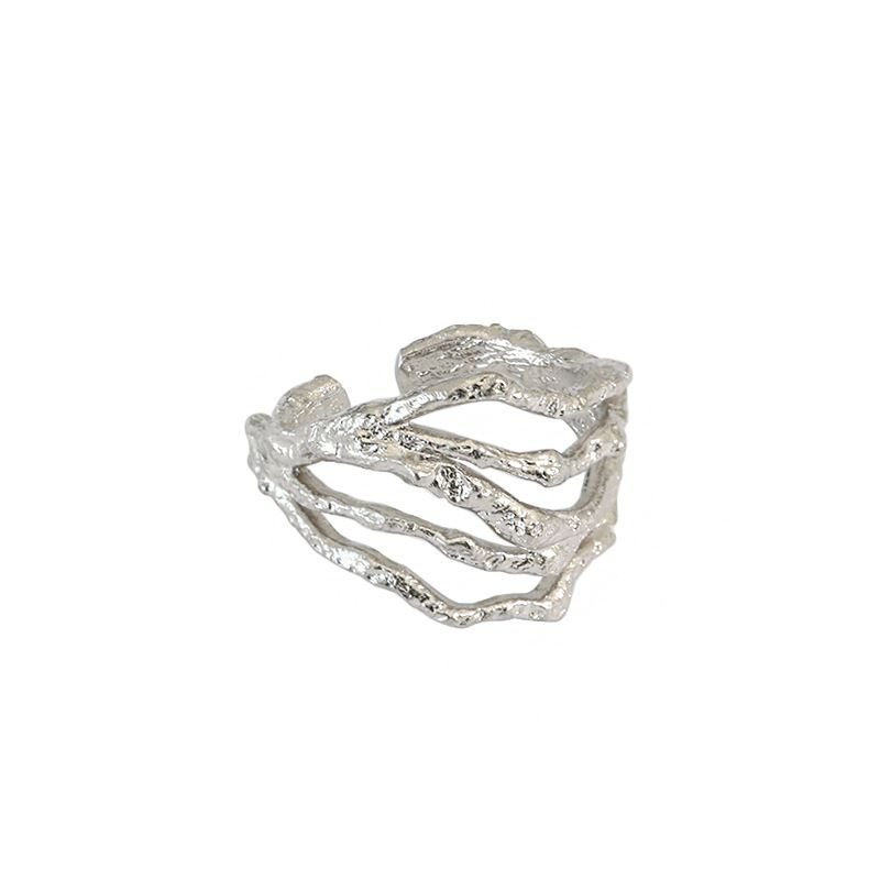Lovcia Irregular Hollow Multi Layer Adjustable Ring Gold-Rings-Yellow Gold-Yellow Gold
