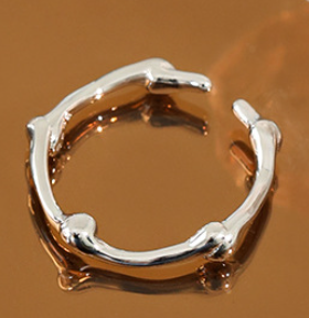 Lovcia Irregular Knot Adjustable Ring 18K Gold Plated-Rings-Silver-Silver