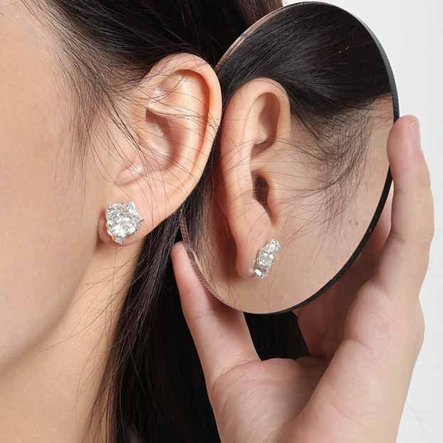Lovcia Irregular Meteorite Stone 13mm Stud Earrings 925-Earrings-Yellow Gold-Yellow Gold