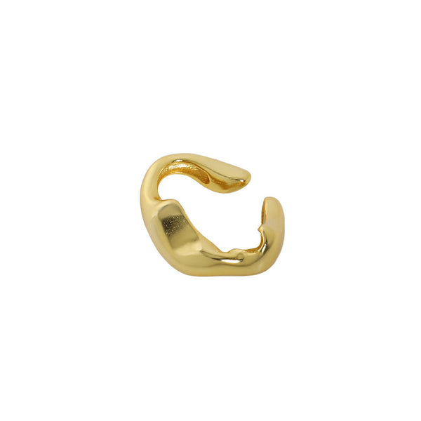 Lovcia Irregular Non Pierced Earring 18K Gold Plated 16mm-Earrings-Yellow Gold (Single)-