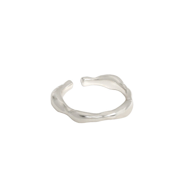 Lovcia Irregular Silver 925 Sterling Adjustable Ring-Rings-No Plating-No Plating