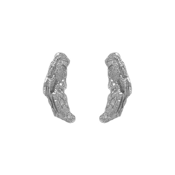 Lovcia Irregular Stone 925 Silver Earrings Gold Tone 19mm-Earrings-Yellow Gold-Yellow Gold