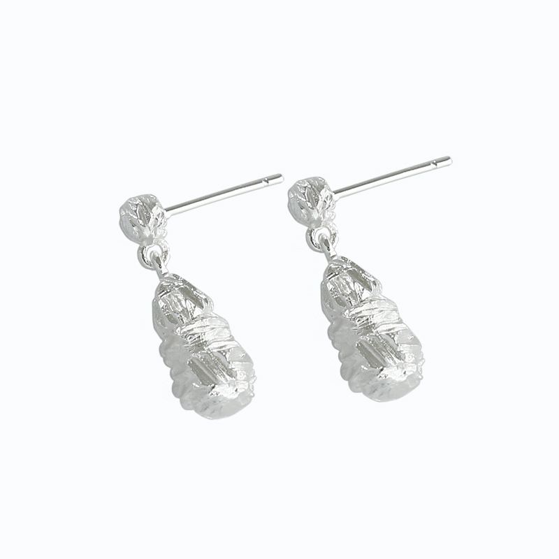 Lovcia Irregular Waterdrop 925 Silver Earrings Gold-Earrings-Yellow Gold-