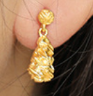 Lovcia Irregular Waterdrop 925 Silver Earrings Gold-Earrings-Yellow Gold-