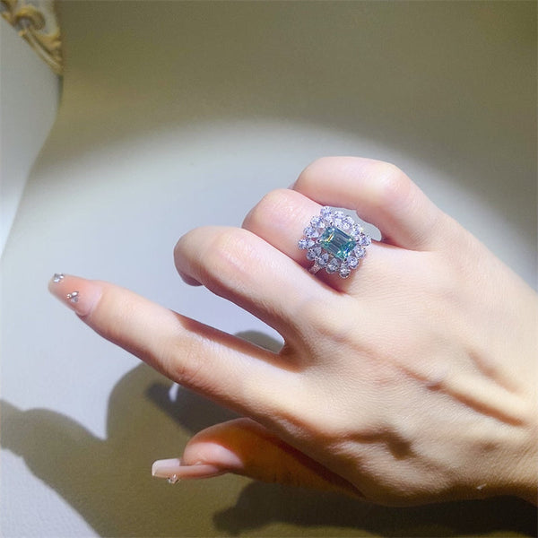 Lovcia Jewellery 1 Carat Moissanite Ring in 925 Sterling Silver for Women-Rings-Silver-5-Silver