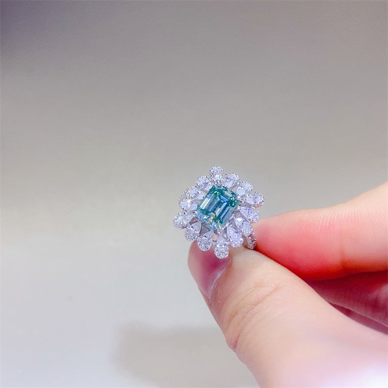 Lovcia Jewellery 1 Carat Moissanite Ring in 925 Sterling Silver for Women-Rings-Silver-5-Silver
