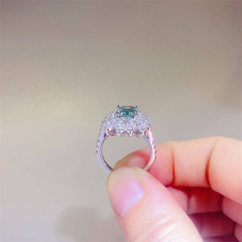 Lovcia Jewellery 1 Carat Moissanite Ring in 925 Sterling Silver for Women-Rings-Silver-5-Silver