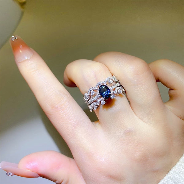 Lovcia Jewellery 1 Carat Moissanite Ring in 925 Sterling Silver with Certificate for Women-Rings-Silver-5-Silver