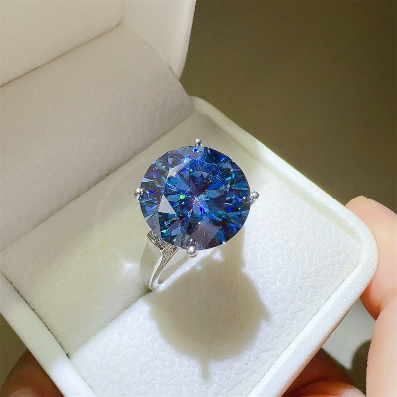 Lovcia Jewellery 10 Carat Moissanite Engagement Ring in 925 Sterling Silver for Women-Rings-Silver-5-Silver