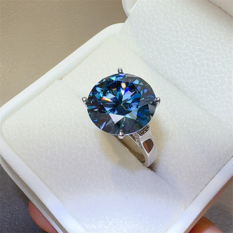Lovcia Jewellery 10 Carat Moissanite Engagement Ring in 925 Sterling Silver for Women-Rings-Silver-5-Silver