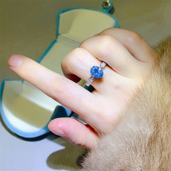 Lovcia Jewellery 2 Carat Moissanite Ring in 925 Sterling Silver for Women-Rings-Silver-5-Silver