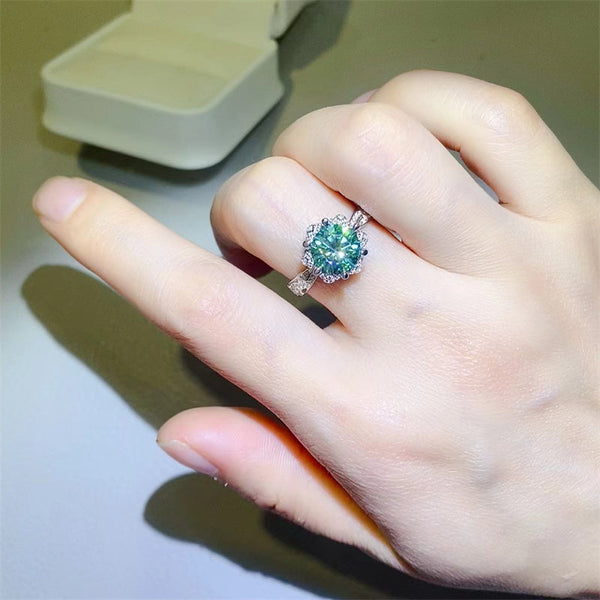 Lovcia Jewellery 2 Carat Moissanite Ring in 925 Sterling Silver for Women-Rings-Silver-5-Silver