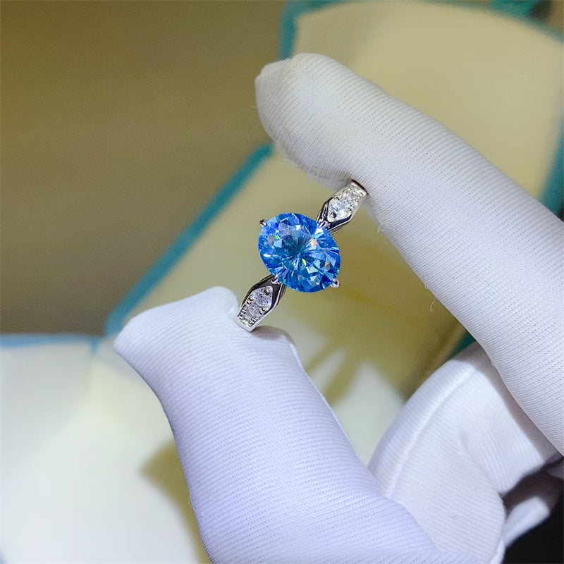 Lovcia Jewellery 2 Carat Moissanite Ring in 925 Sterling Silver for Women-Rings-Silver-5-Silver