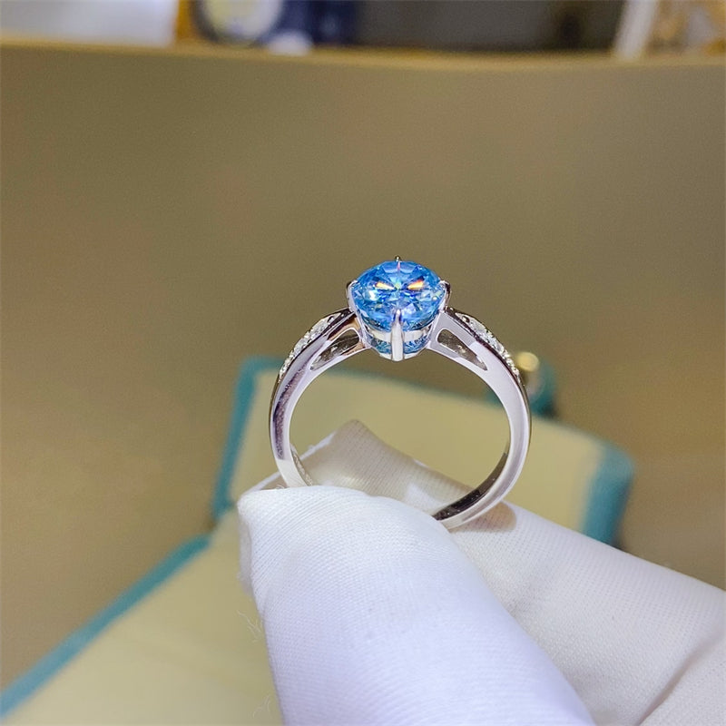 Lovcia Jewellery 2 Carat Moissanite Ring in 925 Sterling Silver for Women-Rings-Silver-5-Silver