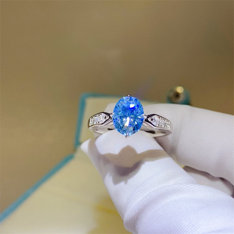 Lovcia Jewellery 2 Carat Moissanite Ring in 925 Sterling Silver for Women-Rings-Silver-5-Silver