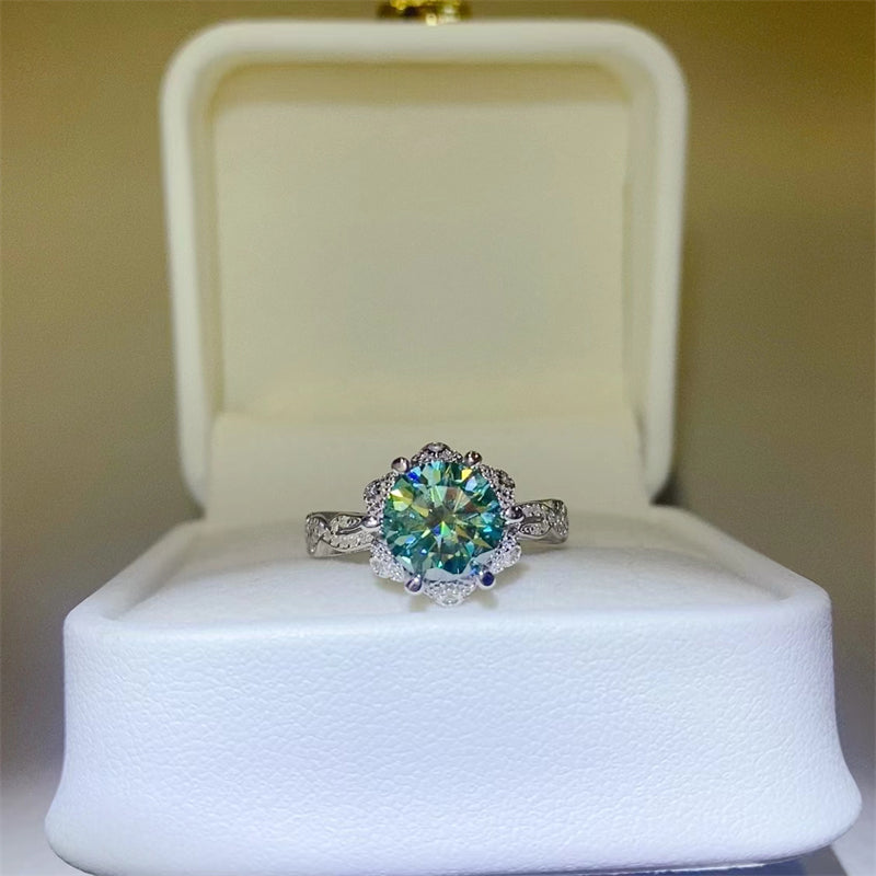 Lovcia Jewellery 2 Carat Moissanite Ring in 925 Sterling Silver for Women-Rings-Silver-5-Silver