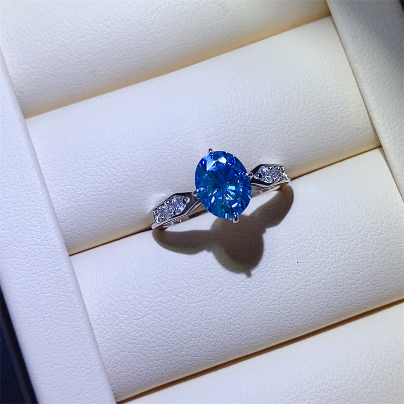 Lovcia Jewellery 2 Carat Moissanite Ring in 925 Sterling Silver for Women-Rings-Silver-5-Silver