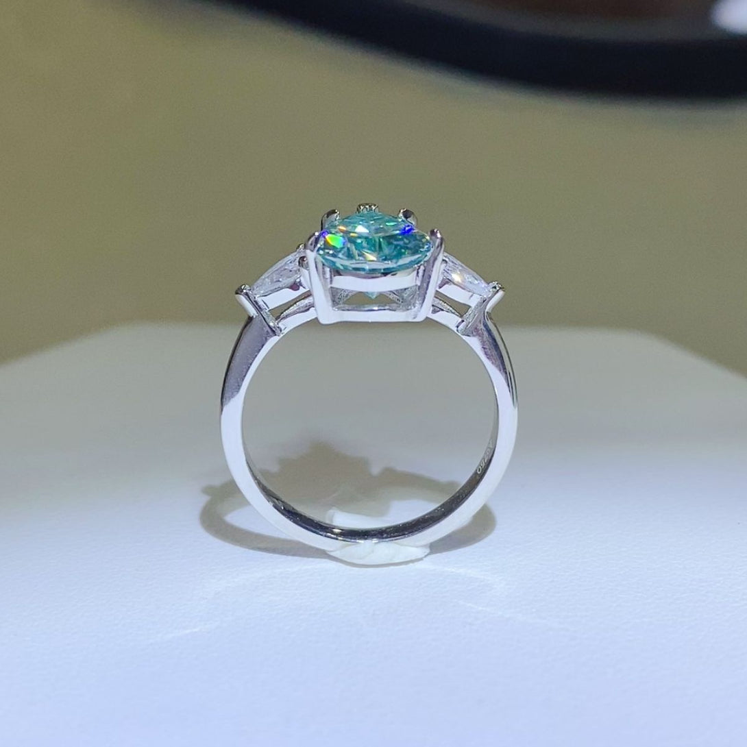 Lovcia Jewellery 2 Carat Moissanite Ring in 925 Sterling Silver with Warranty for Women-Rings-Silver-5-Silver