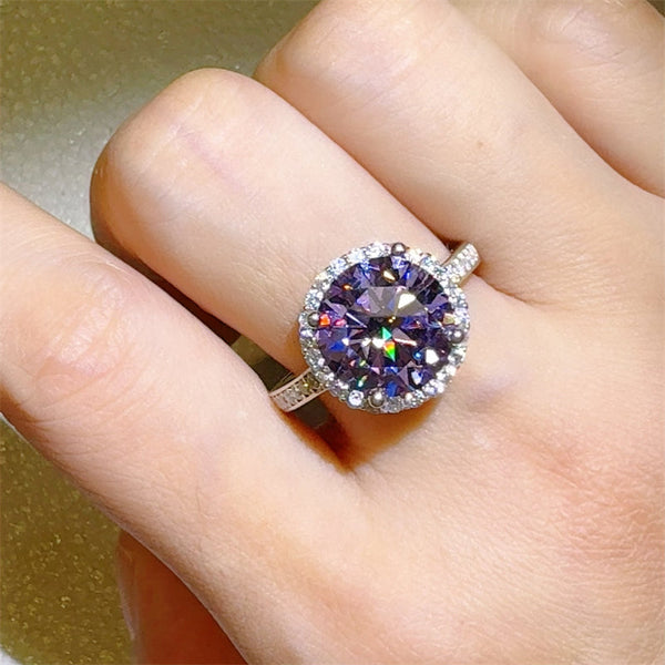 Lovcia Jewellery 3 Carat Moissanite and Zircon Sterling Silver Ring in 925 Silver for Women-Rings-Silver-5-Silver