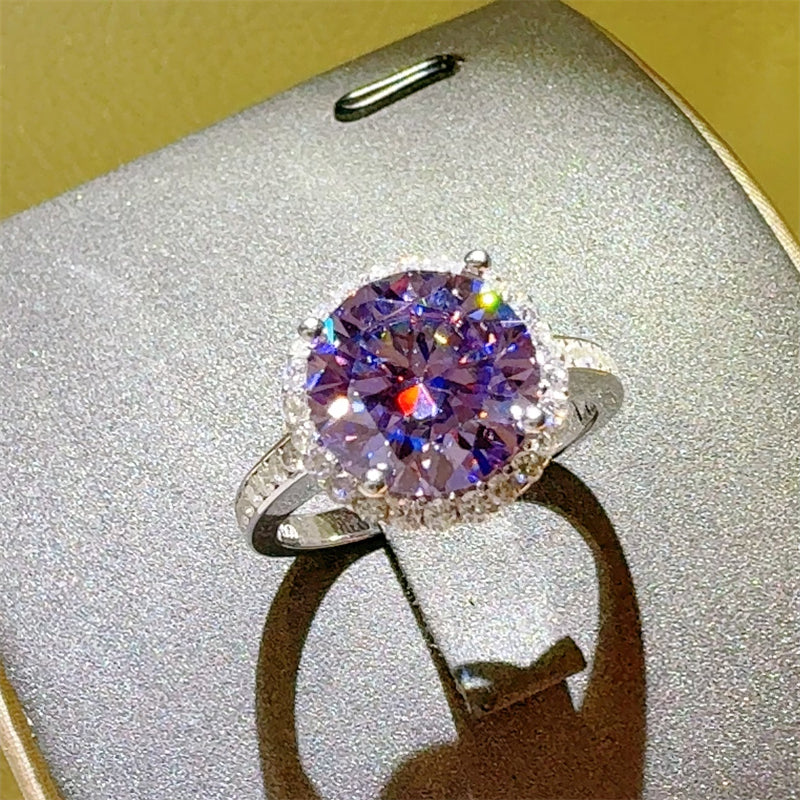 Lovcia Jewellery 3 Carat Moissanite and Zircon Sterling Silver Ring in 925 Silver for Women-Rings-Silver-5-Silver