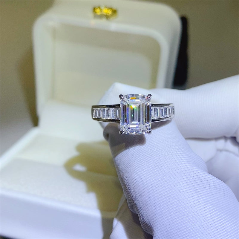 Lovcia Jewellery 3 Carat Moissanite Ring in 925 Sterling Silver for Women-Rings-Silver-5-Silver