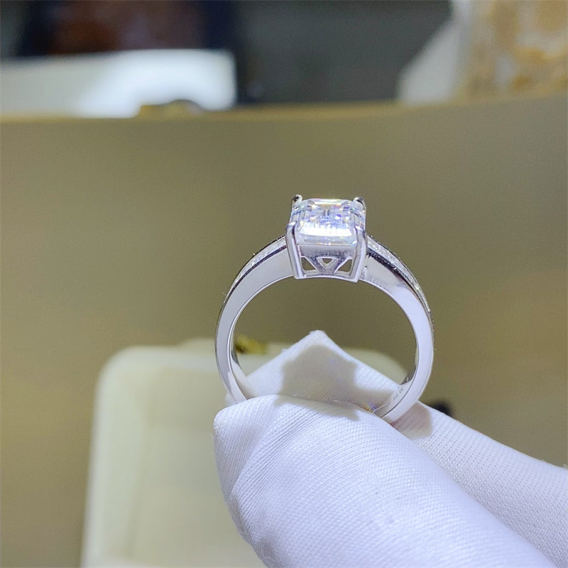 Lovcia Jewellery 3 Carat Moissanite Ring in 925 Sterling Silver for Women-Rings-Silver-5-Silver