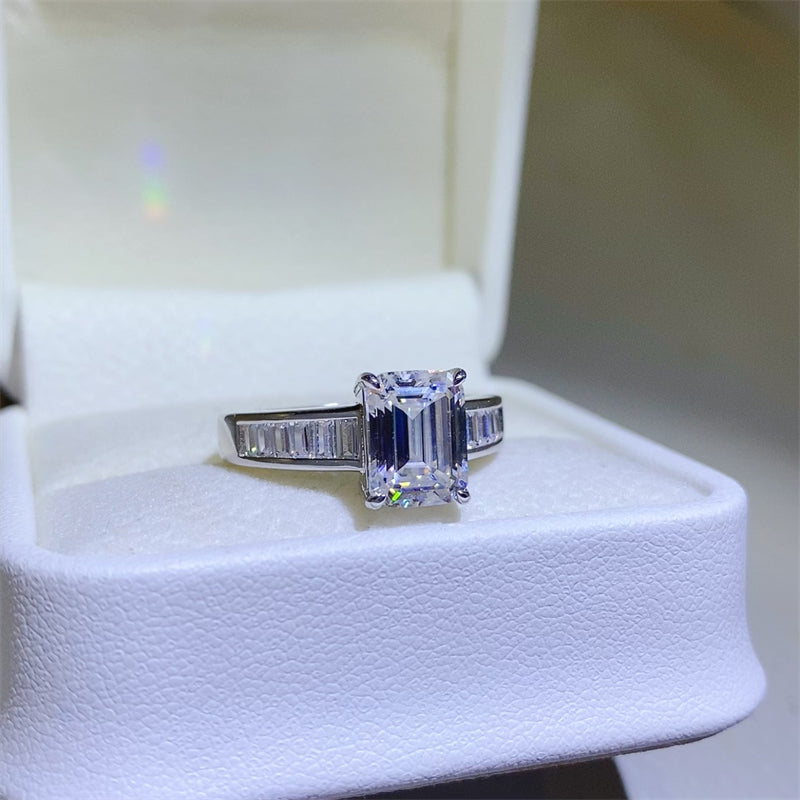 Lovcia Jewellery 3 Carat Moissanite Ring in 925 Sterling Silver for Women-Rings-Silver-5-Silver