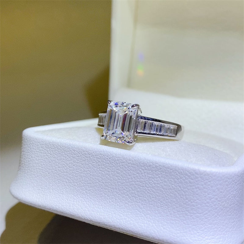 Lovcia Jewellery 3 Carat Moissanite Ring in 925 Sterling Silver for Women-Rings-Silver-5-Silver