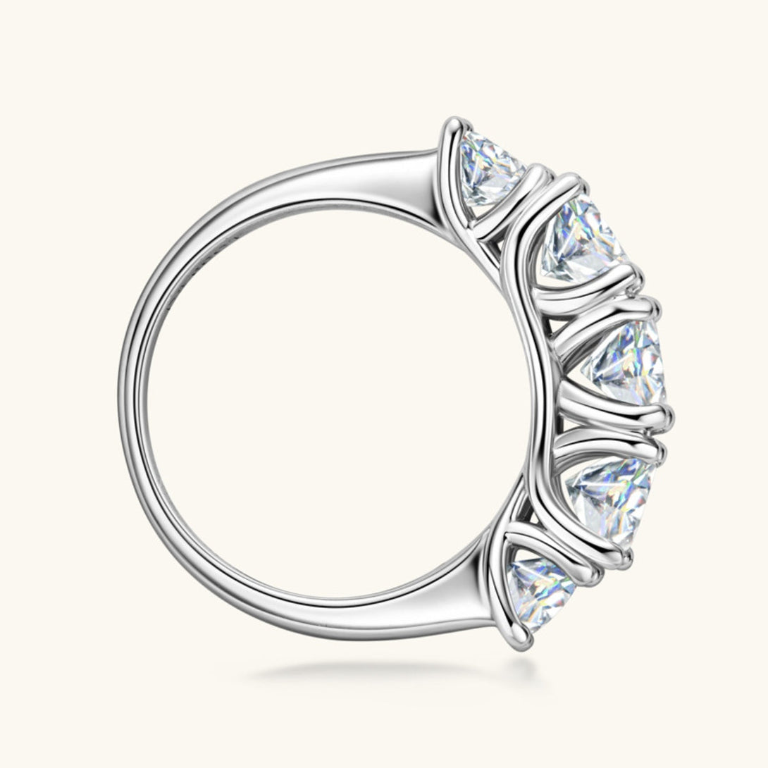 Lovcia Jewellery 3.6 Carat D Color VVS1 Moissanite Ring in 925 Sterling Silver for Women-Rings-Silver-4-Silver