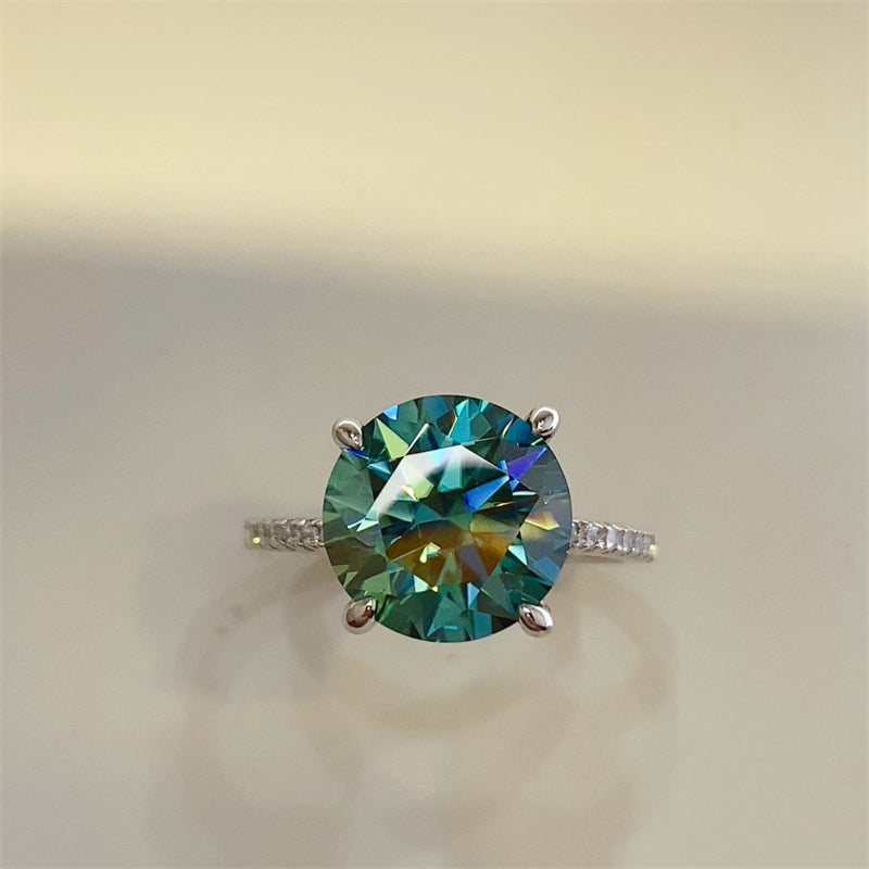 Lovcia Jewellery 5 Carat Moissanite and Zircon 925 Sterling Silver Engagement Ring for Women-Rings-Silver-5-Silver