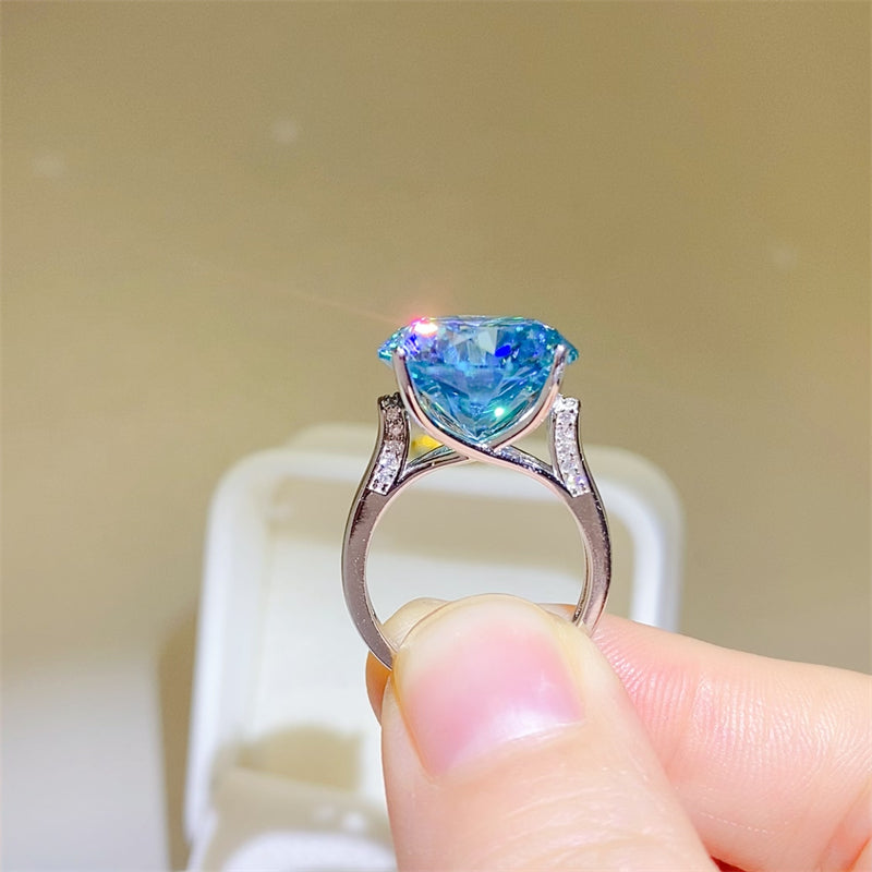 Lovcia Jewellery 5 Carat Moissanite Ring in 925 Sterling Silver for Women-Rings-Silver-5-Silver
