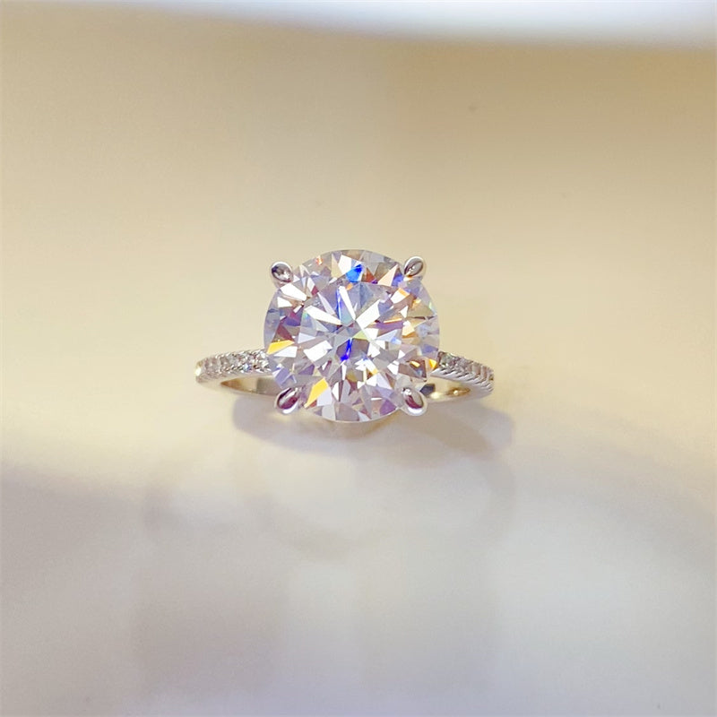 Lovcia Jewellery 5 Carat Moissanite Ring in 925 Sterling Silver for Women-Rings-Silver-5-Silver