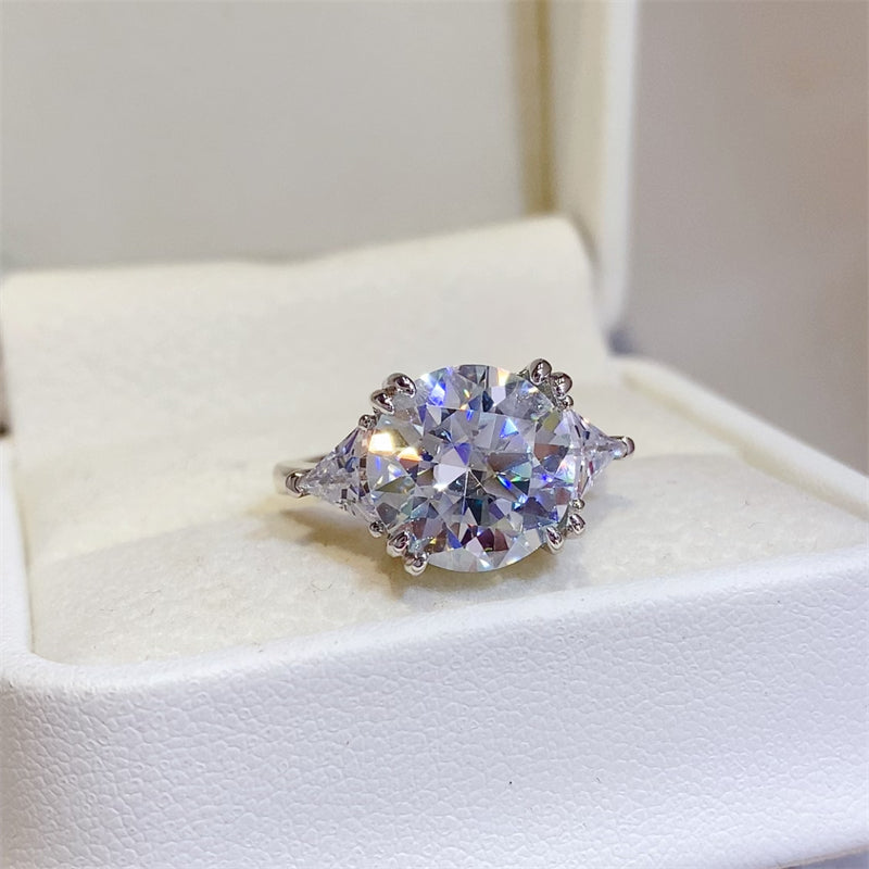 Lovcia Jewellery 5 Carat Moissanite Silver Ring in 925 Sterling for Women-Rings-Silver-5-Silver