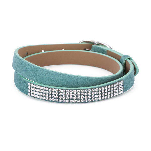 Lovcia Jewellery Chic Turquoise Crystal-Embellished Wrap Bracelet-Bracelets-