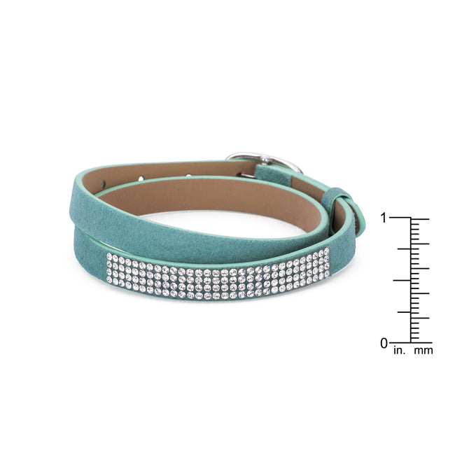 Lovcia Jewellery Chic Turquoise Crystal-Embellished Wrap Bracelet-Bracelets-