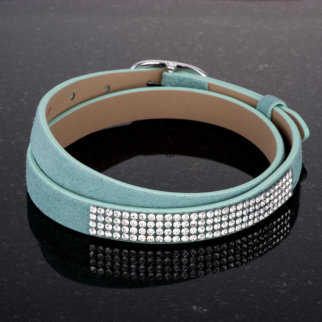 Lovcia Jewellery Chic Turquoise Crystal-Embellished Wrap Bracelet-Bracelets-