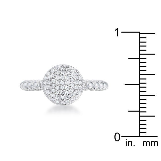 Lovcia Jewellery Dazzling Rhodium-Plated CZ Crystal Ring-Rings-5-5