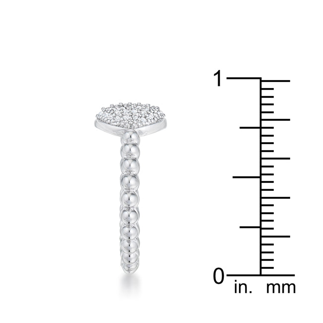 Lovcia Jewellery Dazzling Rhodium-Plated CZ Crystal Ring-Rings-5-5