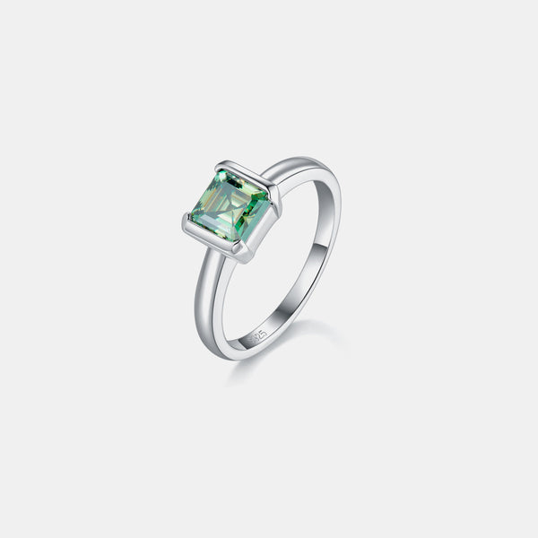 Lovcia Jewellery Elegant 1 Carat Moissanite Ring in 925 Sterling Silver for Women-Rings-Silver-5-Silver