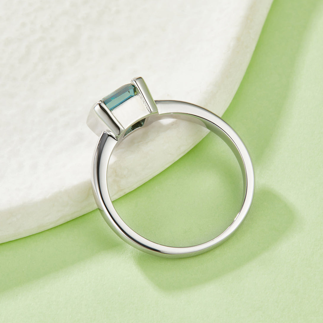 Lovcia Jewellery Elegant 1 Carat Moissanite Ring in 925 Sterling Silver for Women-Rings-Silver-5-Silver