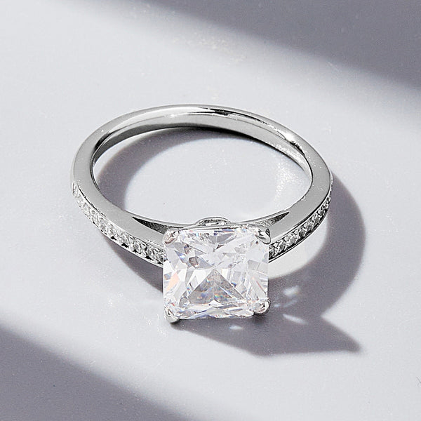 Lovcia Jewellery Elegant 925 Sterling Silver and Zircon Ring for Women-Rings-Silver-6-Silver