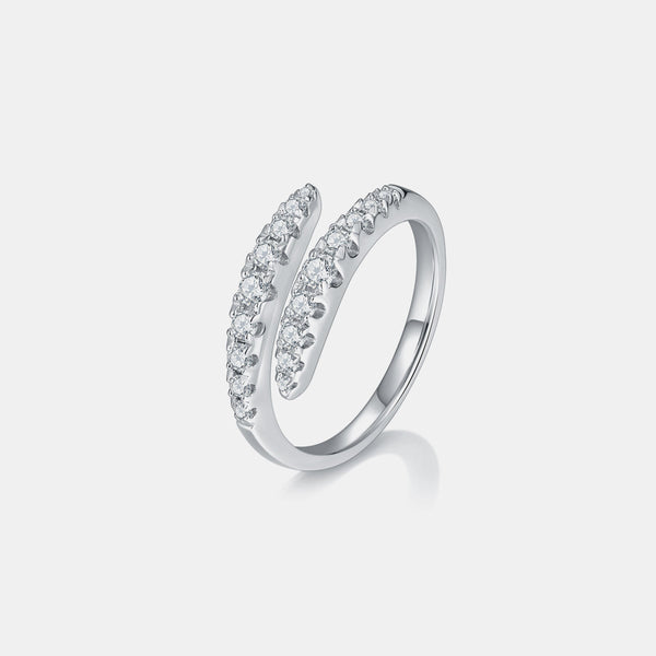Lovcia Jewellery Elegant 925 Sterling Silver Moissanite Twist Ring for Women-Rings-Silver-5-Silver