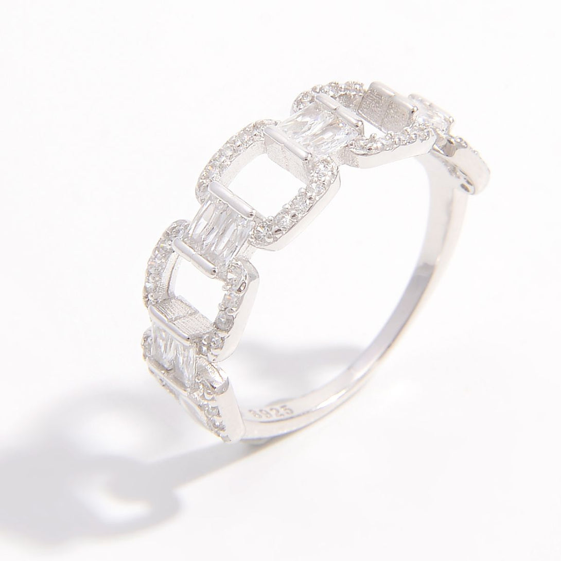 Lovcia Jewellery Elegant 925 Sterling Silver Zircon Cutout Band Ring for Women-Rings-Silver-6-Silver