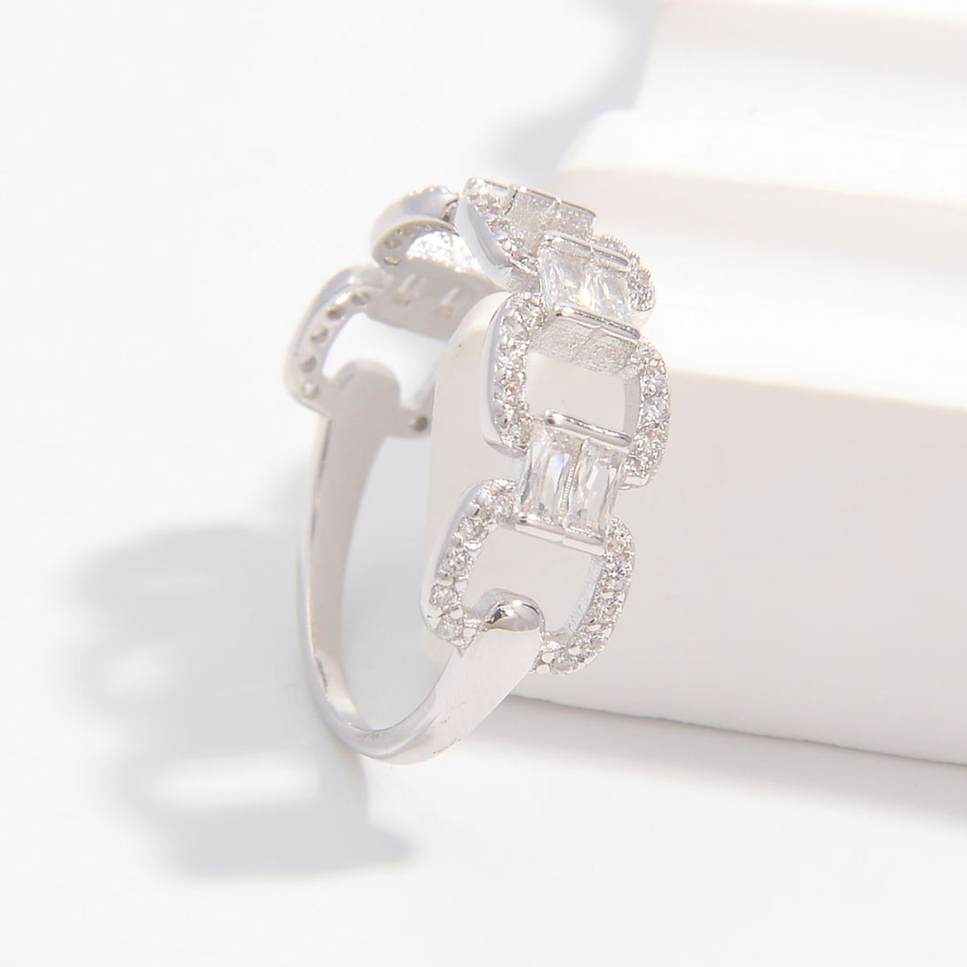 Lovcia Jewellery Elegant 925 Sterling Silver Zircon Cutout Band Ring for Women-Rings-Silver-6-Silver