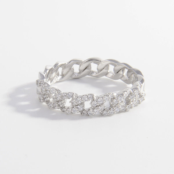 Lovcia Jewellery Elegant 925 Sterling Silver Zircon Inlay Ring for Women-Rings-Silver-6-Silver