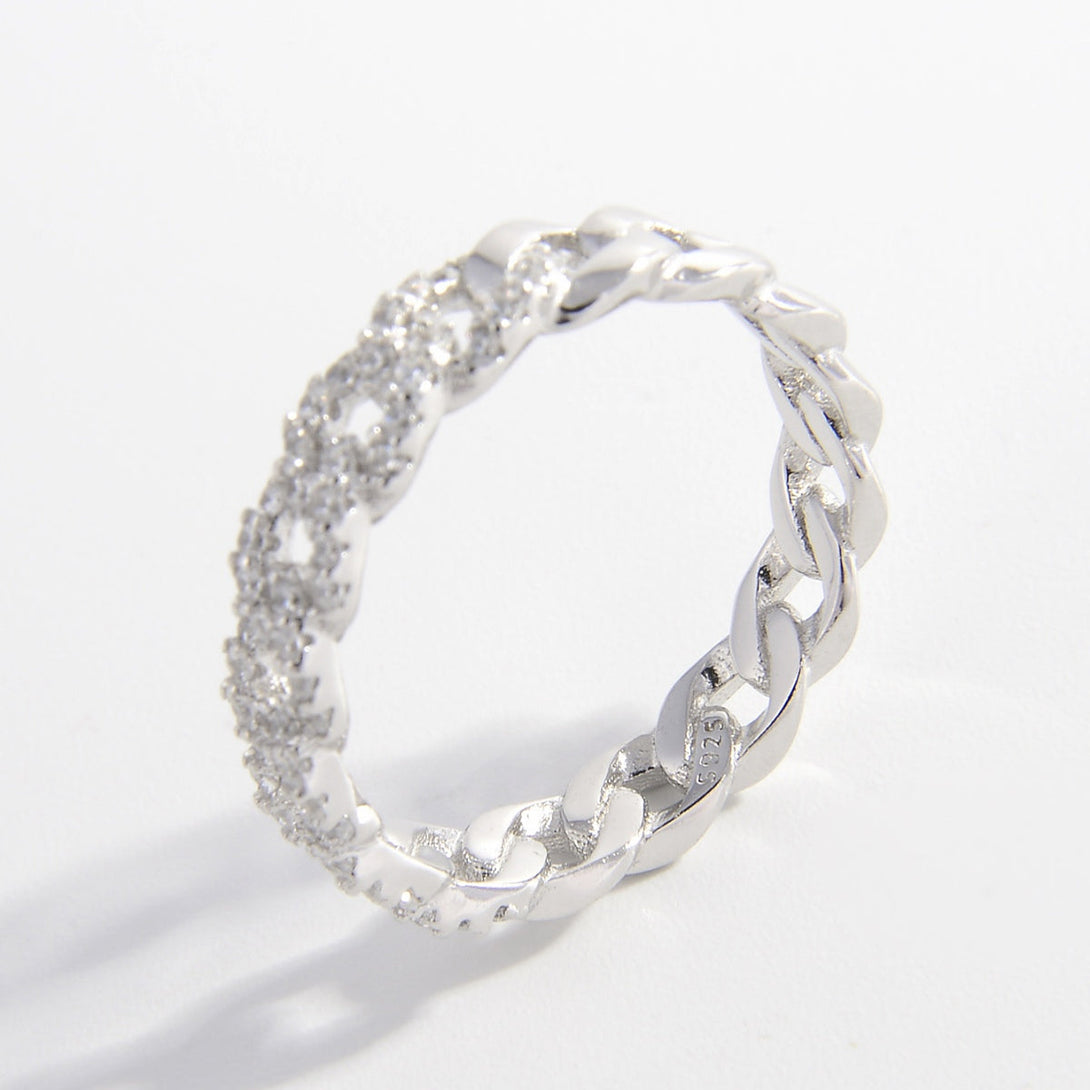 Lovcia Jewellery Elegant 925 Sterling Silver Zircon Inlay Ring for Women-Rings-Silver-6-Silver