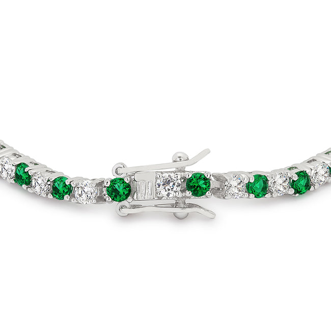 Lovcia Jewellery Eternal Elegance Rhodium Tennis Bracelet-Bracelets-