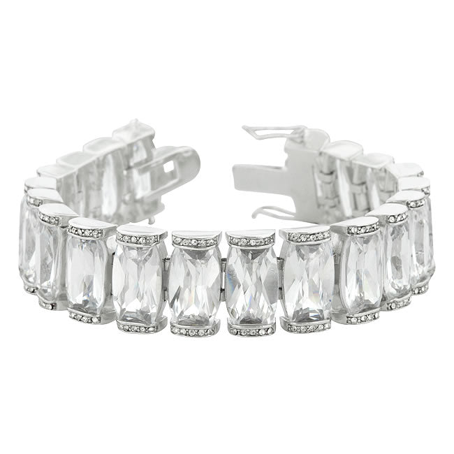 Lovcia Jewellery Glamorous Chunky Stone Bridal Bracelet-Bracelets-