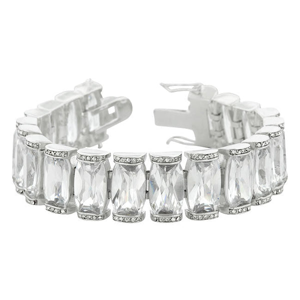 Lovcia Jewellery Glamorous Chunky Stone Bridal Bracelet-Bracelets-